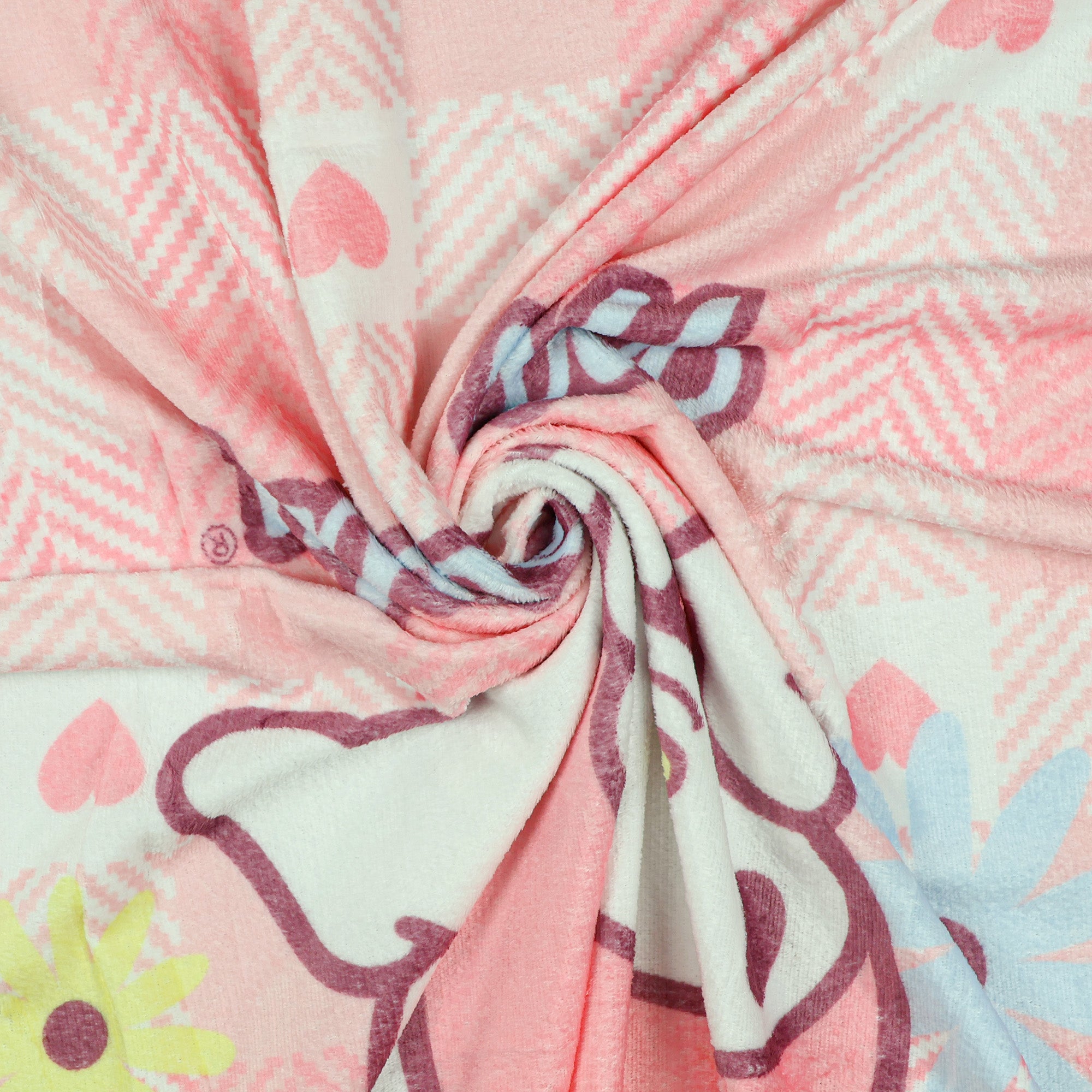 Sanrio Hello Kitty and Friends Blanket My Melody Pink Buffalo Plaid Throw 46"X60"