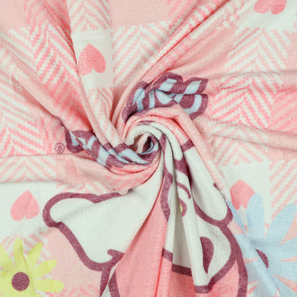 Sanrio Hello Kitty and Friends Blanket My Melody Pink Buffalo Plaid Throw 46"X60"