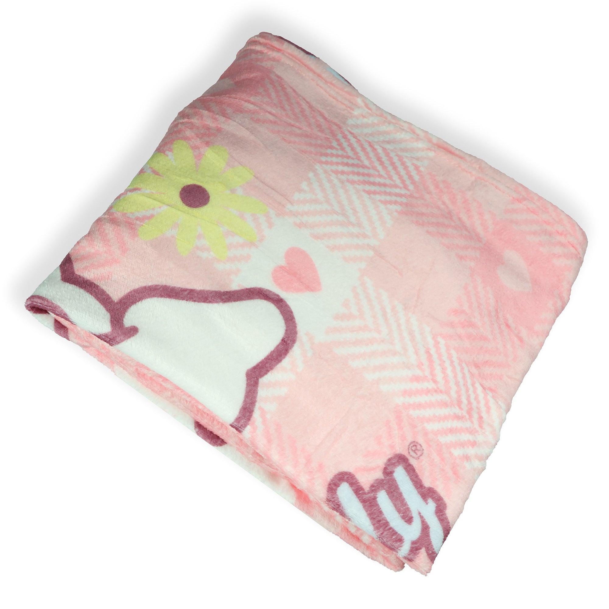 Sanrio Hello Kitty and Friends Blanket My Melody Pink Buffalo Plaid Throw 46"X60"