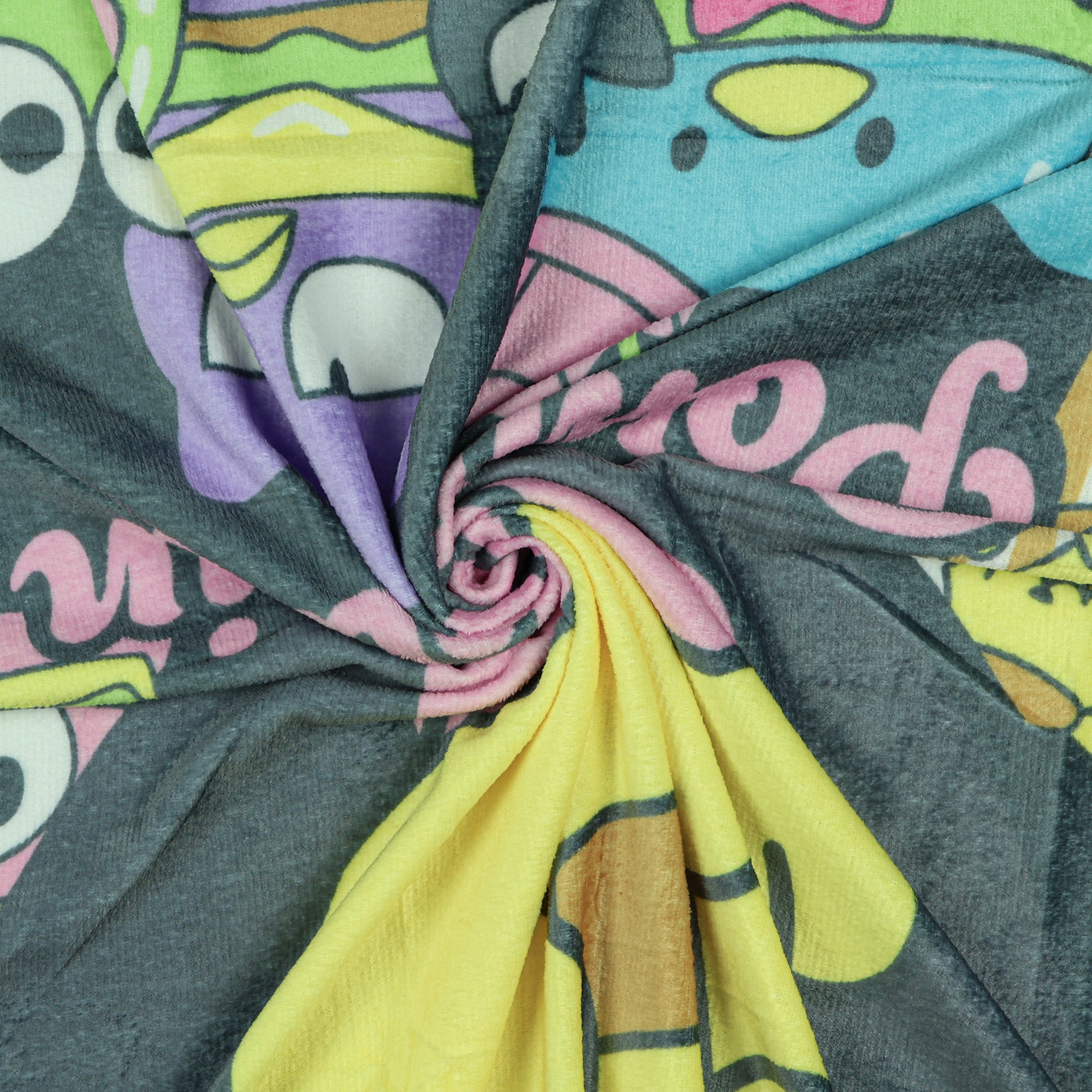 Sanrio Hello Kitty and Friends Blanket Pompompurin Snack Time Fleece Throw 46"X60"