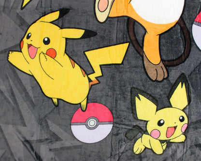 Pokemon Pikachu Evolutions Throw Blanket 46" x 60" Soft Fleece Throw Blanket - Seven Times Six