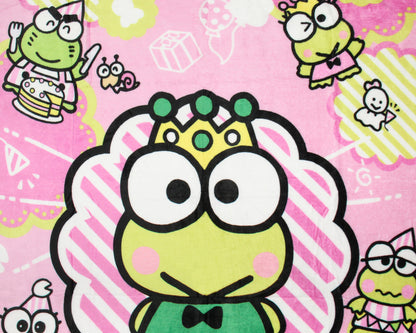 Sanrio Hello Kitty Friends Keroppi Throw Blanket 46" x 60" Soft Fleece Throw Blanket