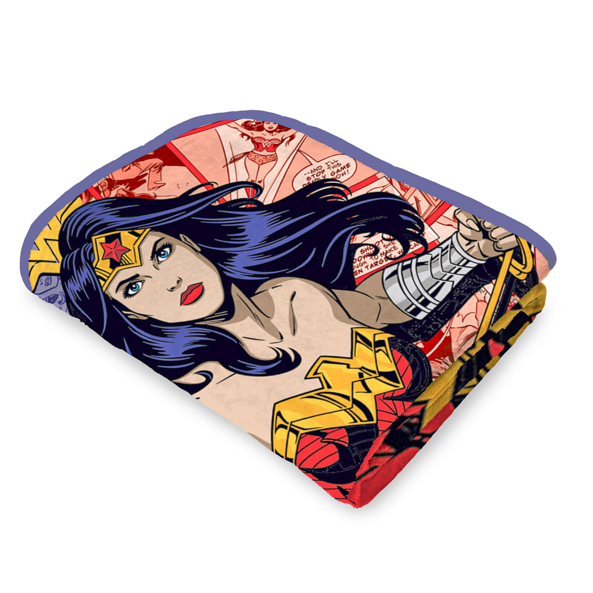 DC Comics Wonder Woman Action Comic Pages 46"x60" Fleece Throw Blanket