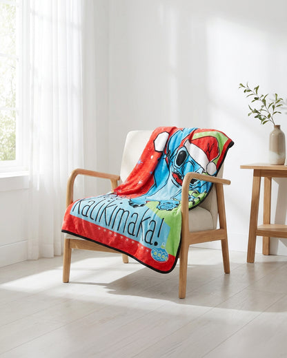 Disney Stitch Mele Kalikimaka Throw Blanket 46" x 60" Soft Fleece Throw Blanket