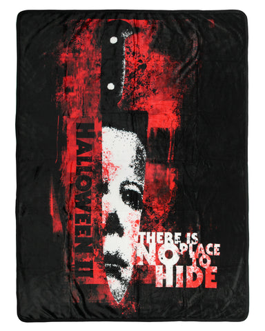 Halloween II No Place To Hide Throw Blanket 45" x 60" Soft Fleece Throw Blanket