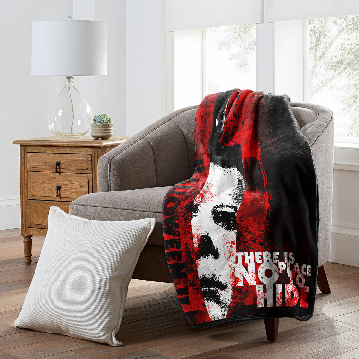 Halloween II No Place To Hide Throw Blanket 45" x 60" Soft Fleece Throw Blanket