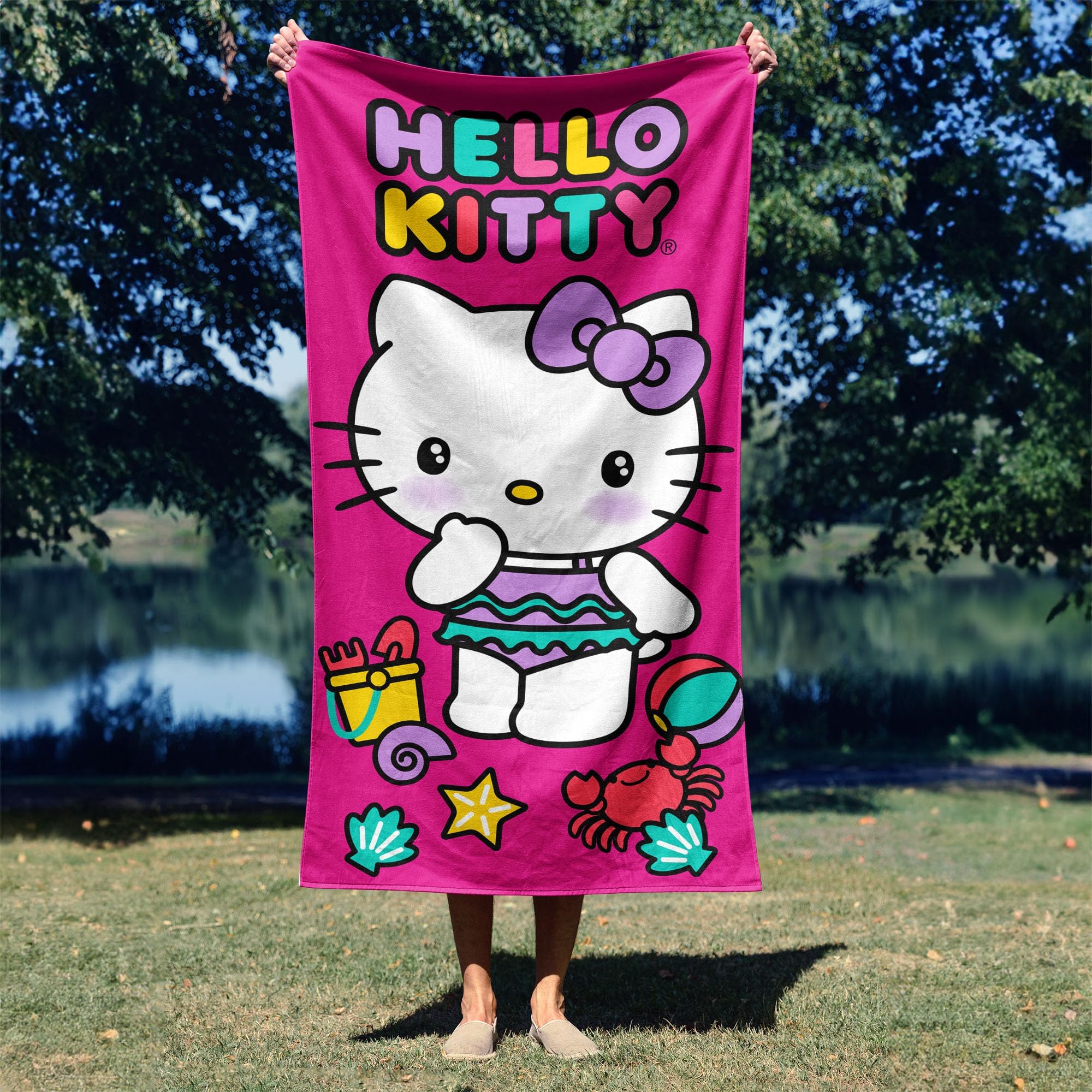 Sanrio Hello Kitty Towel Beach Pool Swim Merch Hello Beach Day 30"x60"