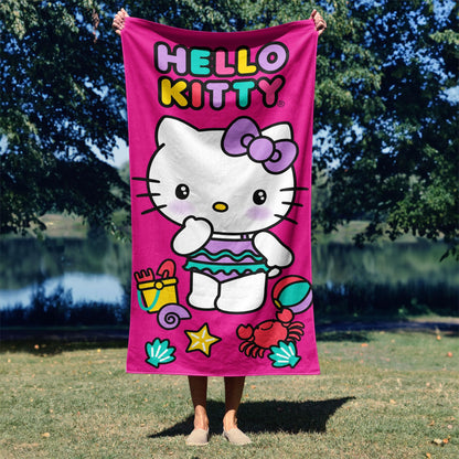 Sanrio Hello Kitty Towel Beach Pool Swim Merch Hello Beach Day 30"x60"