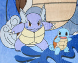 Pokemon Squirtle Evolutions Throw Blanket 46" x 60" Soft Fleece Throw Blanket