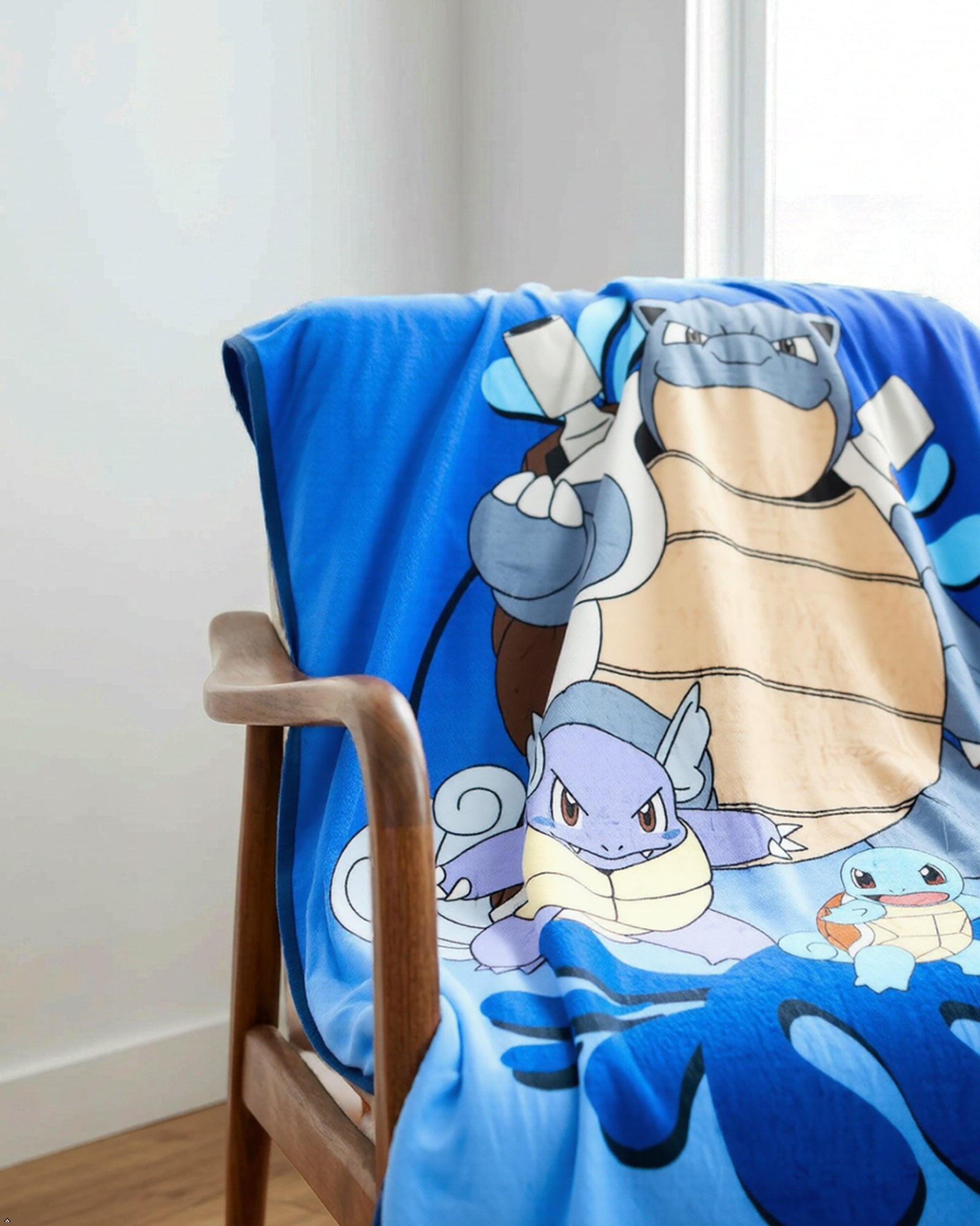 Pokemon Squirtle Evolutions Throw Blanket 46" x 60" Soft Fleece Throw Blanket