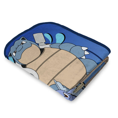 Pokemon Squirtle Evolutions Throw Blanket 46" x 60" Soft Fleece Throw Blanket