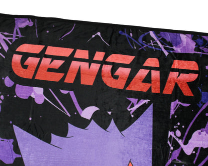 Pokemon Gengar Trading Card Throw Blanket 46" x 60" Soft Fleece Throw Blanket