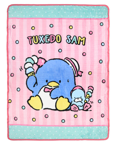 Sanrio Hello Kitty and Friends Tuxedo Sam and Chip 46"x60" Soft Fleece Throw Blanket