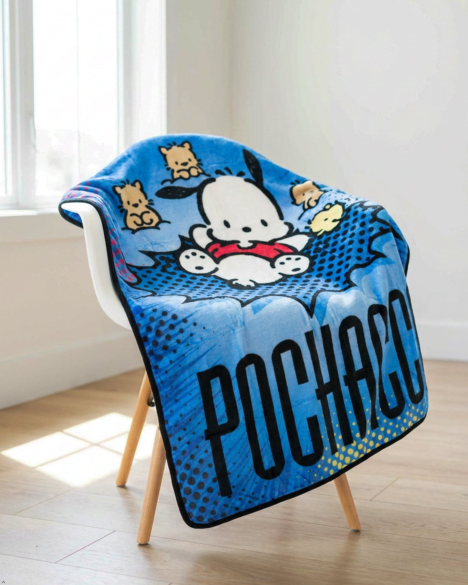 Sanrio Hello Kitty Friends Pochacco Throw Blanket 46" x 60" Soft Fleece Throw Blanket