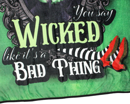 Wizard of Oz Wicked Witch Throw Blanket 46" x 60" Soft Fleece Throw Blanket