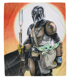 Star Wars The Mandalorian and Grogu Tapestry Wall Hanging Art Home Decor 40"x34"