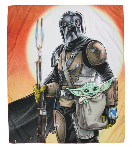 Star Wars The Mandalorian and Grogu Tapestry Wall Hanging Art Home Decor 40"x34"