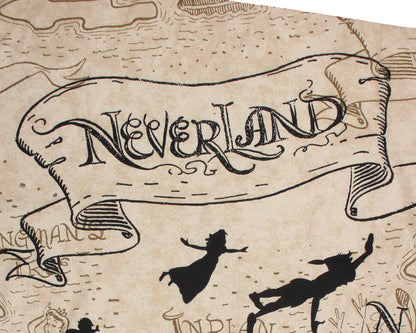 Disney's Peter Pan Neverland Map Compass Tapestry Wall Hanging Art 40"x35"