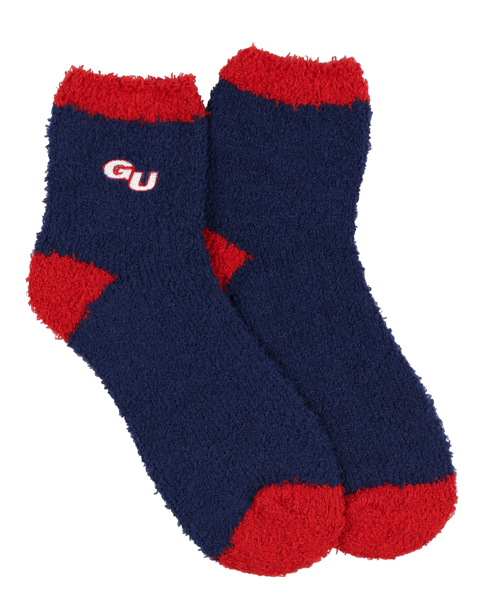University Collegiate Socks Logo Design Adult Fuzzy Quarter Crew Sock