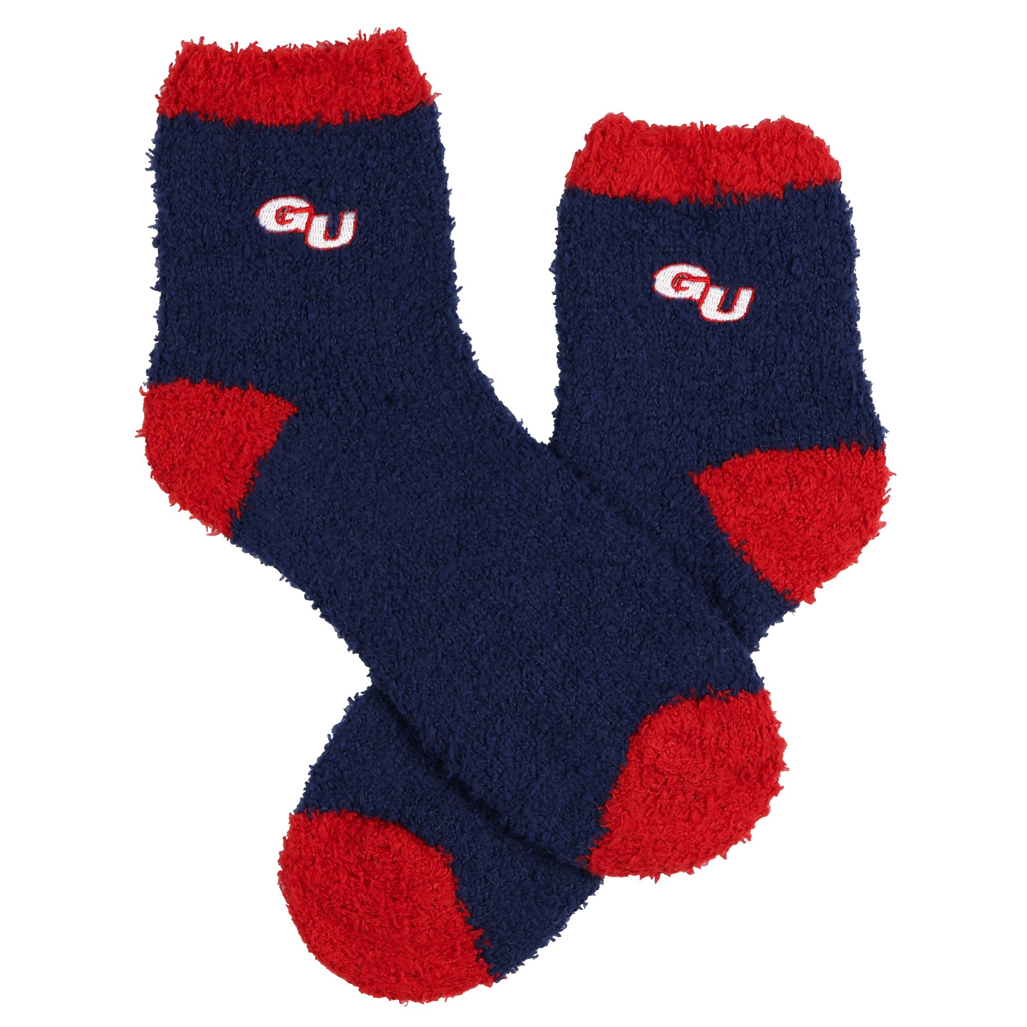 University Collegiate Socks Logo Design Adult Fuzzy Quarter Crew Sock