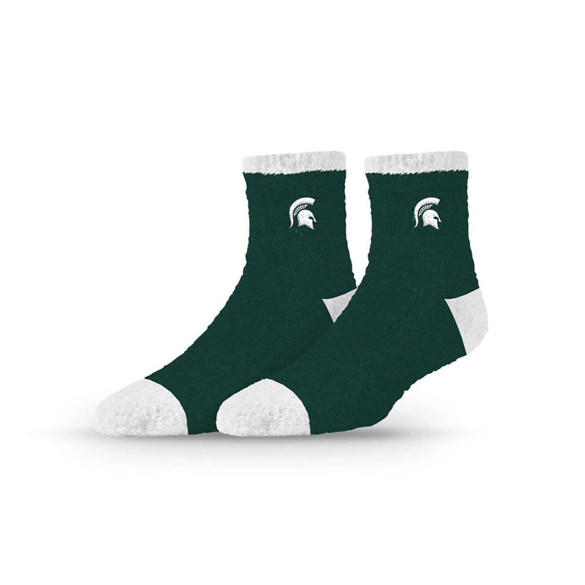 University Collegiate Socks Logo Design Adult Fuzzy Quarter Crew Sock