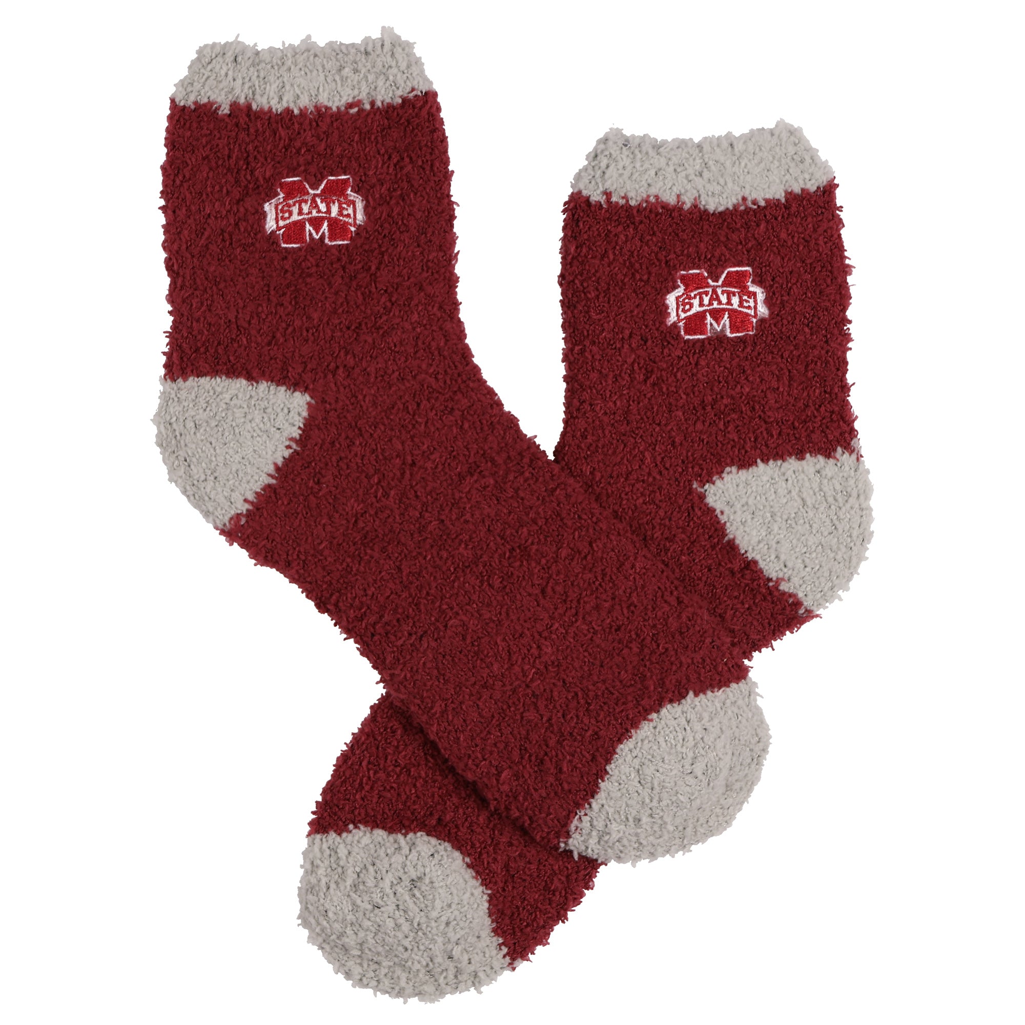 University Collegiate Socks Logo Design Adult Fuzzy Quarter Crew Sock