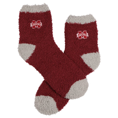 University Collegiate Socks Logo Design Adult Fuzzy Quarter Crew Sock