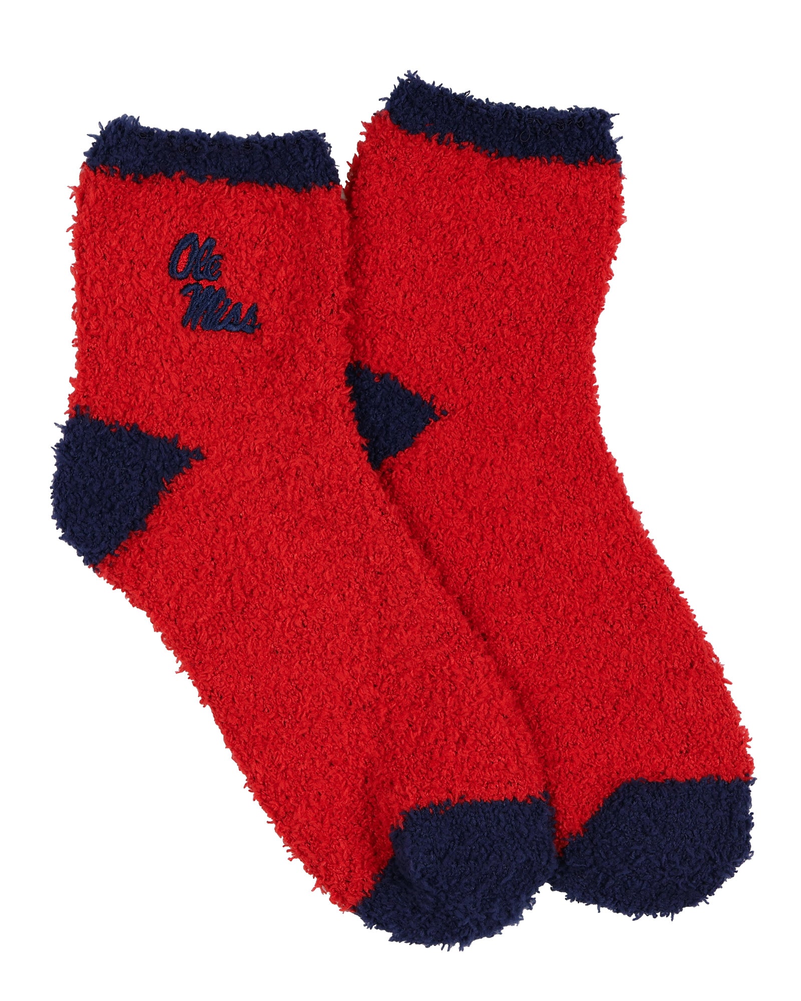 University Collegiate Socks Logo Design Adult Fuzzy Quarter Crew Sock