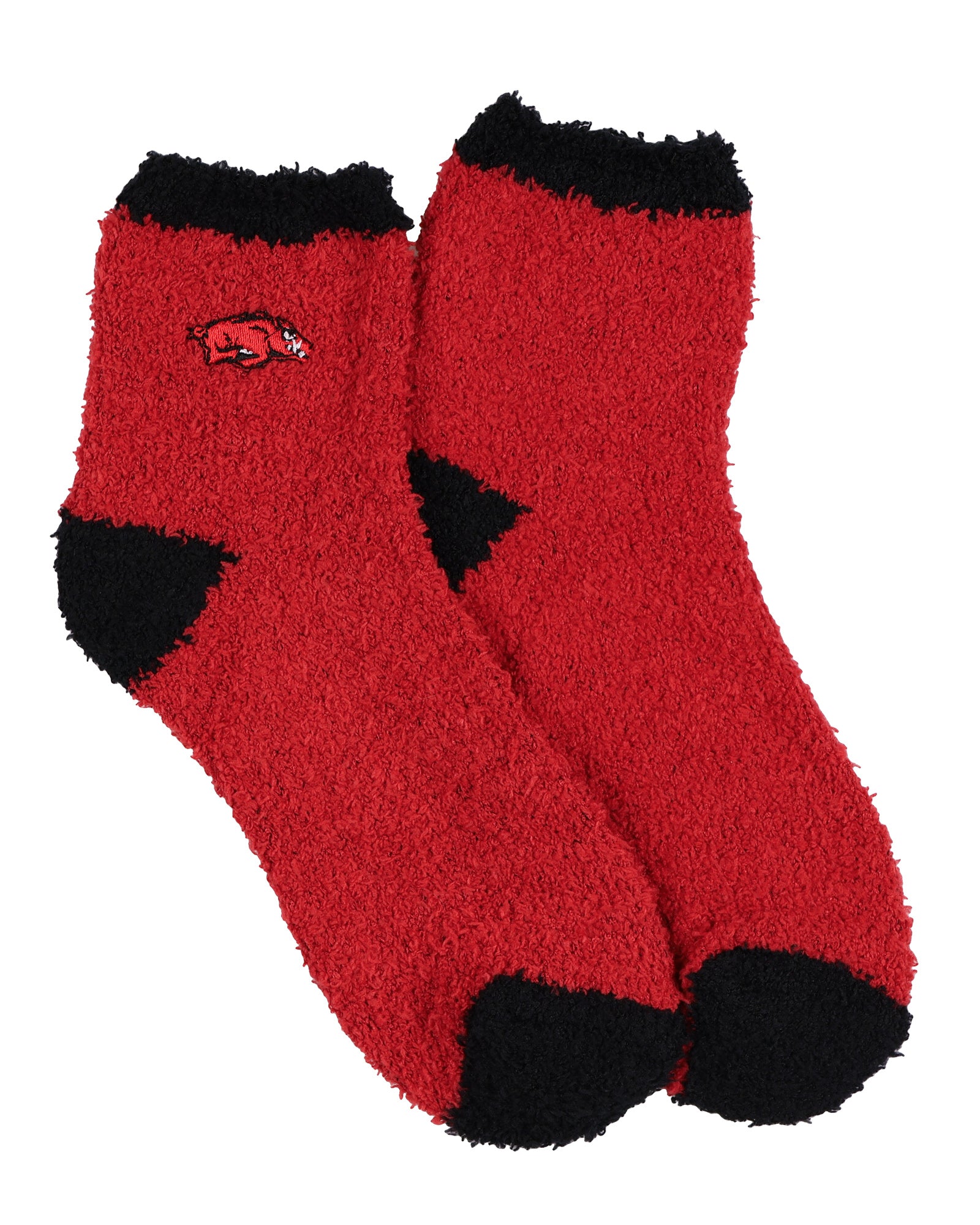 University Collegiate Socks Logo Design Adult Fuzzy Quarter Crew Sock