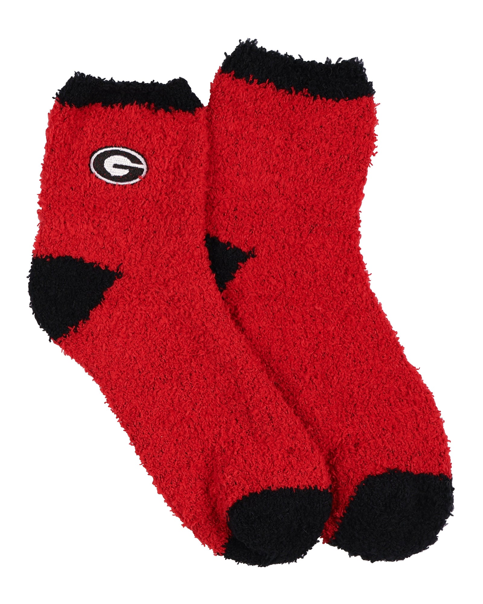 University Collegiate Socks Logo Design Adult Fuzzy Quarter Crew Sock