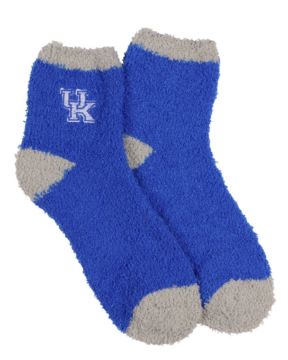 University Collegiate Socks Logo Design Adult Fuzzy Quarter Crew Sock