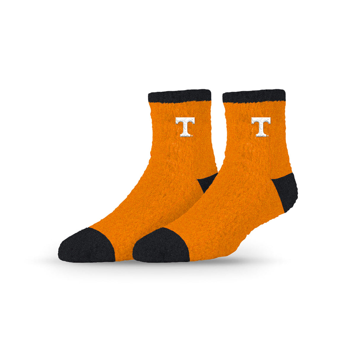 University Collegiate Socks Logo Design Adult Fuzzy Quarter Crew Sock