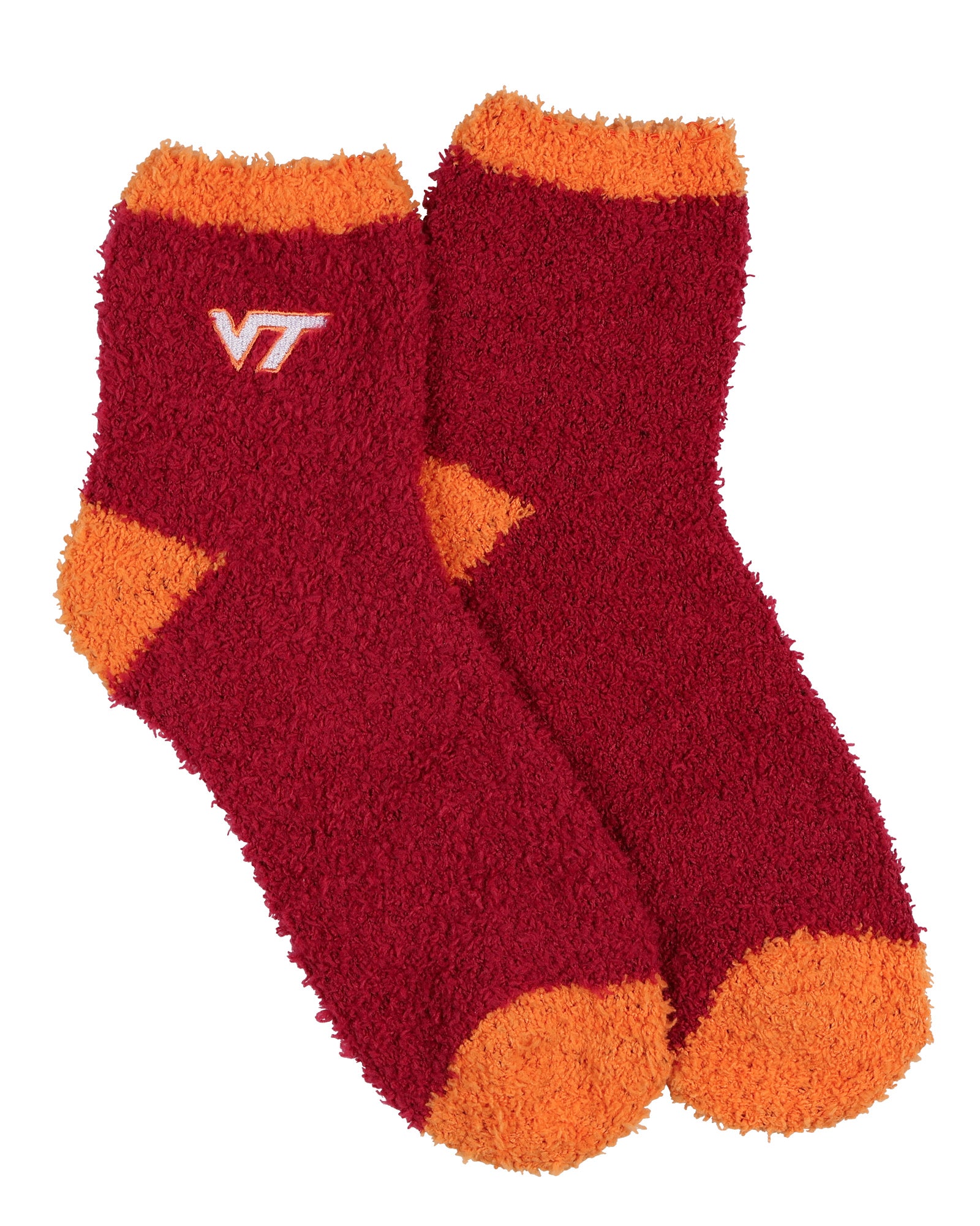 University Collegiate Socks Logo Design Adult Fuzzy Quarter Crew Sock