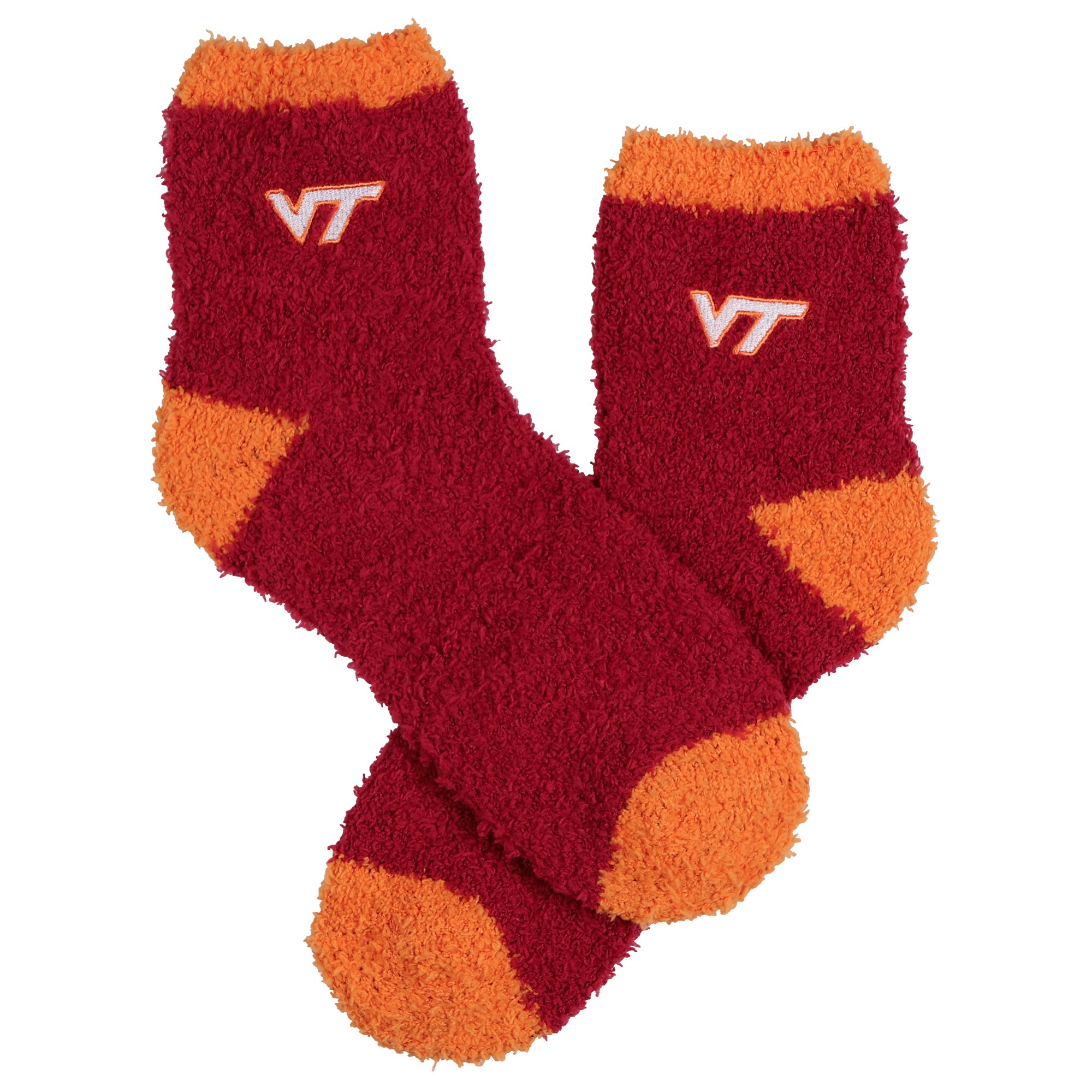 University Collegiate Socks Logo Design Adult Fuzzy Quarter Crew Sock