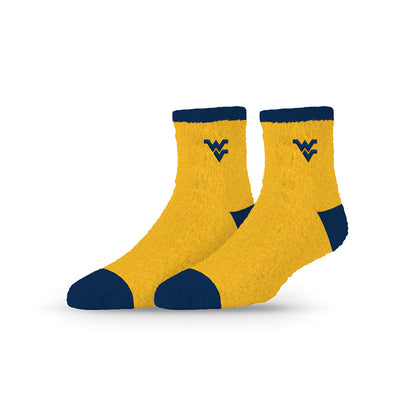 University Collegiate Socks Logo Design Adult Fuzzy Quarter Crew Sock