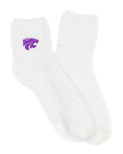 University Collegiate Socks Logo Design Adult Fuzzy Quarter Crew Sock