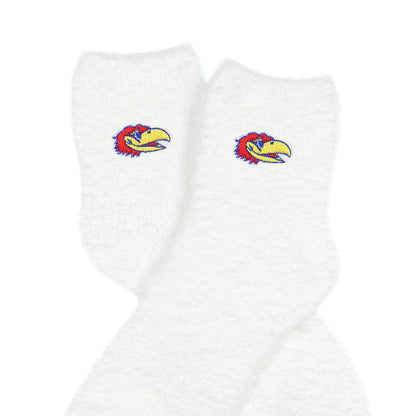 University Collegiate Socks Logo Design Adult Fuzzy Quarter Crew Sock