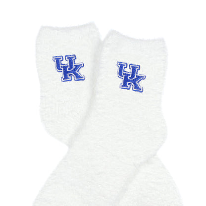 University Collegiate Socks Logo Design Adult Fuzzy Quarter Crew Sock