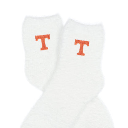 University Collegiate Socks Logo Design Adult Fuzzy Quarter Crew Sock