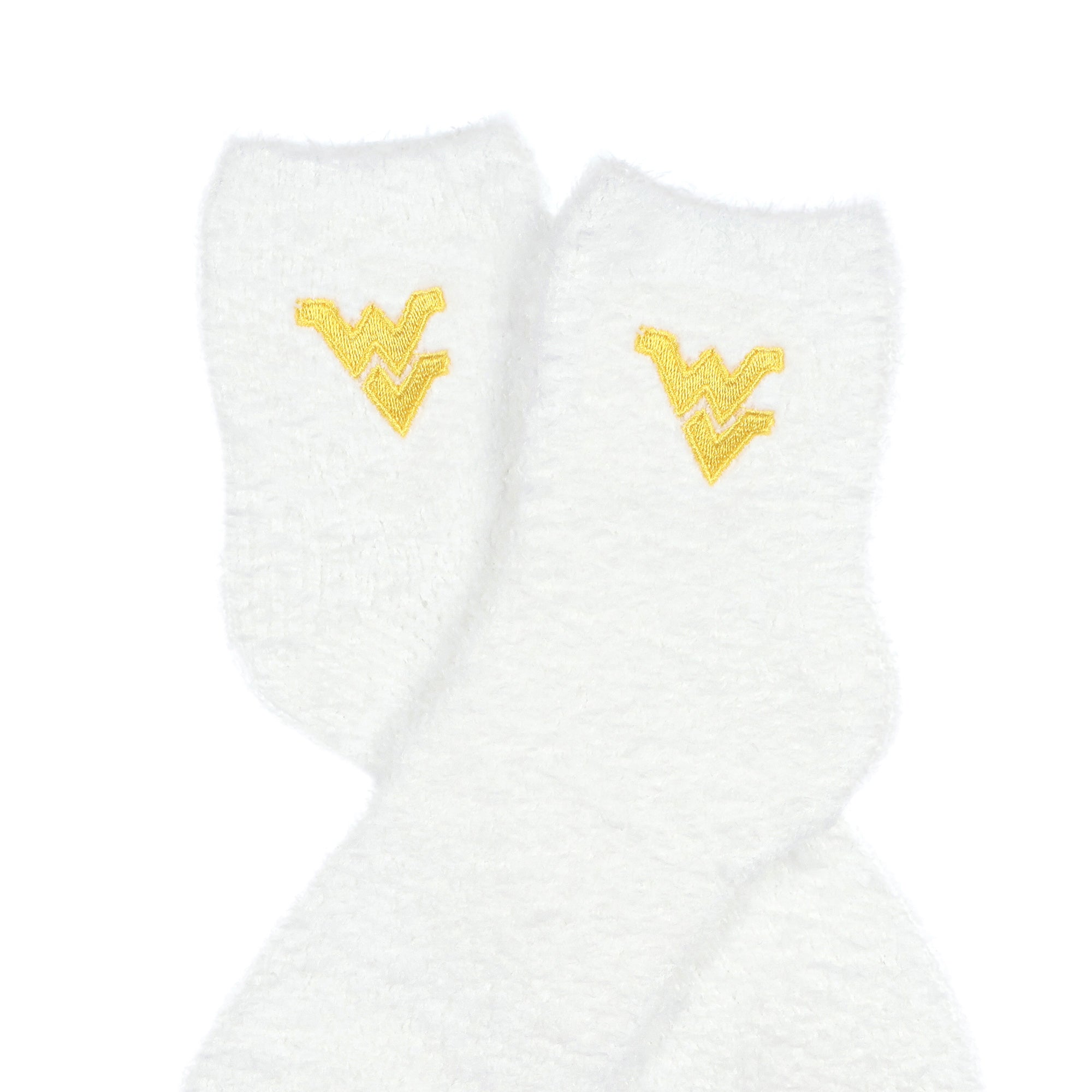 University Collegiate Socks Logo Design Adult Fuzzy Quarter Crew Sock