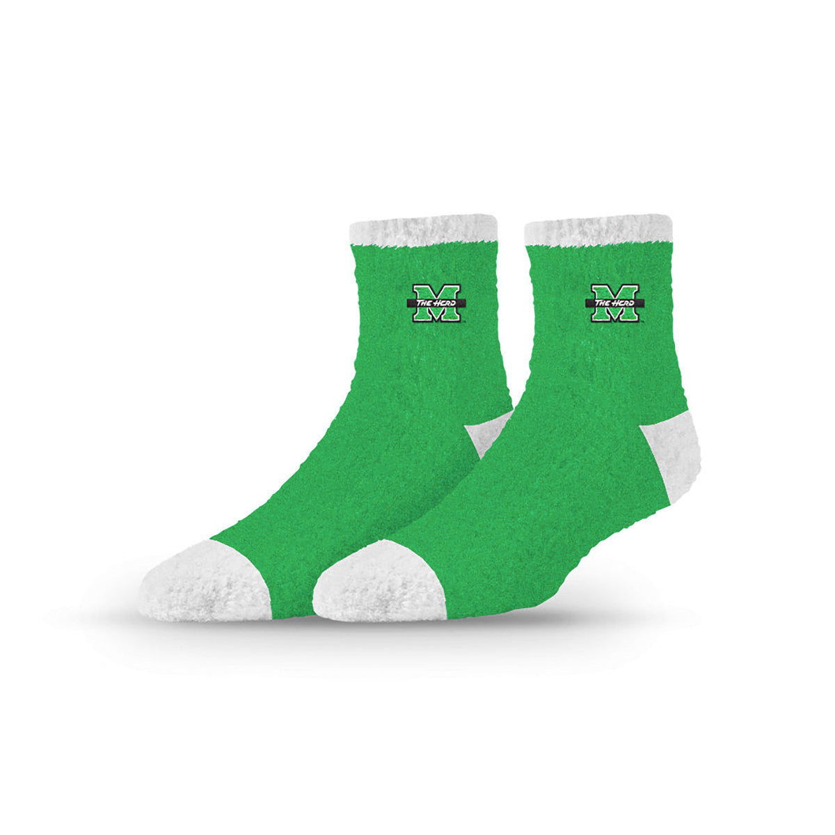 University Collegiate Socks Logo Design Adult Fuzzy Quarter Crew Sock