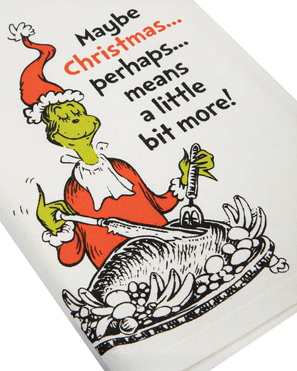 Dr. Seuss The Grinch Christmas Turkey Perhaps Means More Kitchen Dish Towel