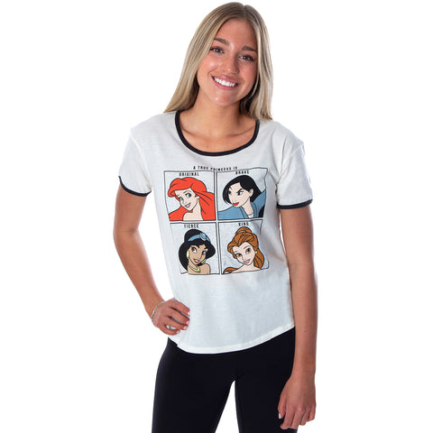 Disney Princess Junior's Original Brave Fierce Kind Graphic T-Shirt Adult
