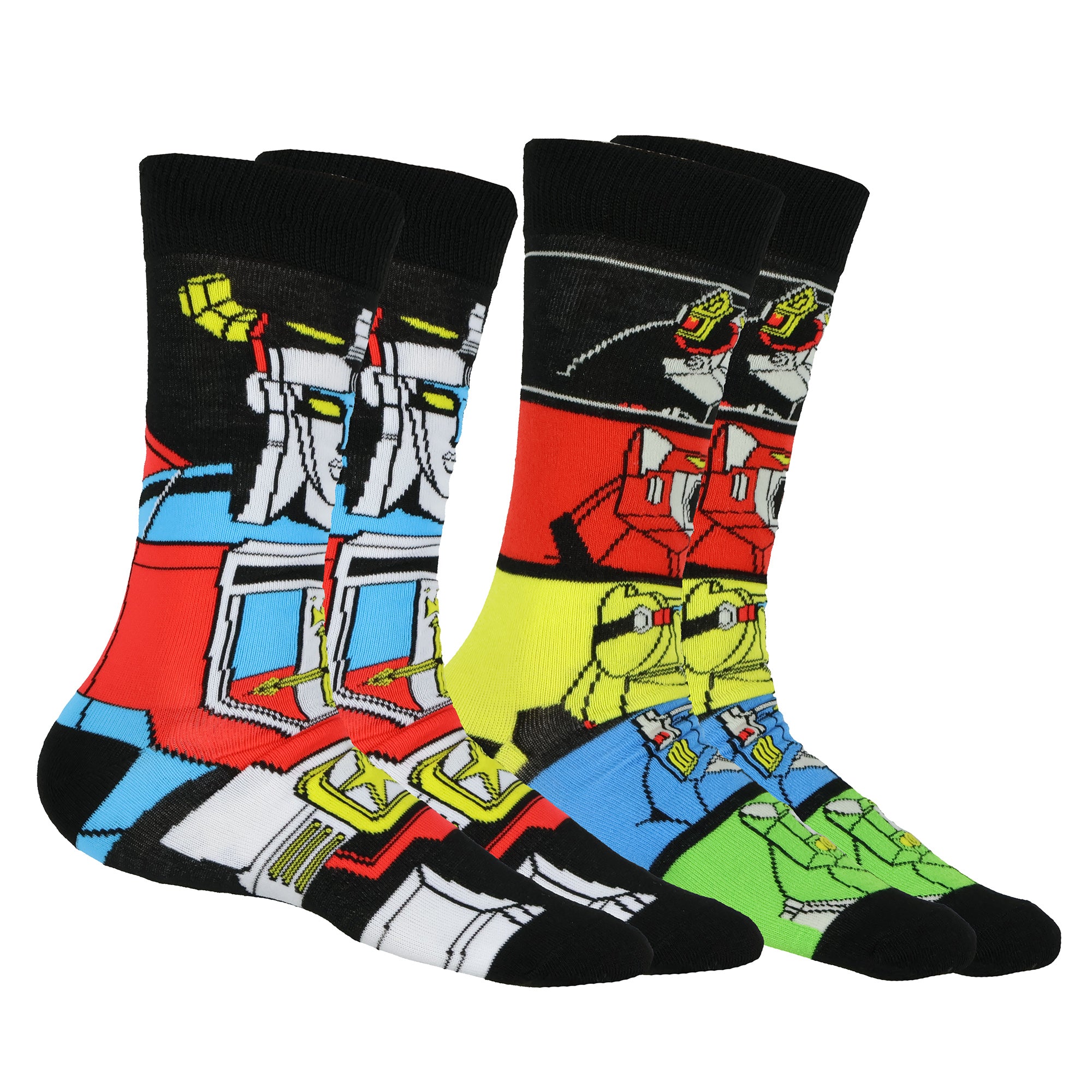 Voltron Socks Men's Legendary Defender Robot Lions Mechs Crew Socks 2 Pairs