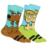 Scooby-Doo Socks Men's Shaggy and Scooby 2-Pair Mid-Rise Crew Socks