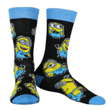 Minions Socks Men's 2-Pair Kevin Stuart Phil Designs Mid-Calf Crew Socks