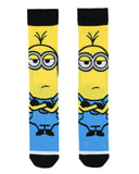 Minions Socks Men's 2-Pair Kevin Stuart Phil Designs Mid-Calf Crew Socks