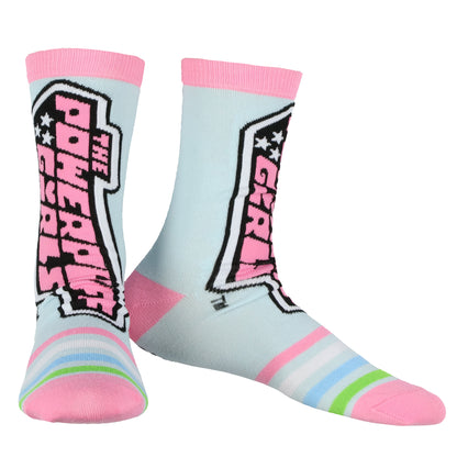The Powerpuff Girls Socks Women's Blossom Buttercup Bubbles 3-Pair Crew Socks