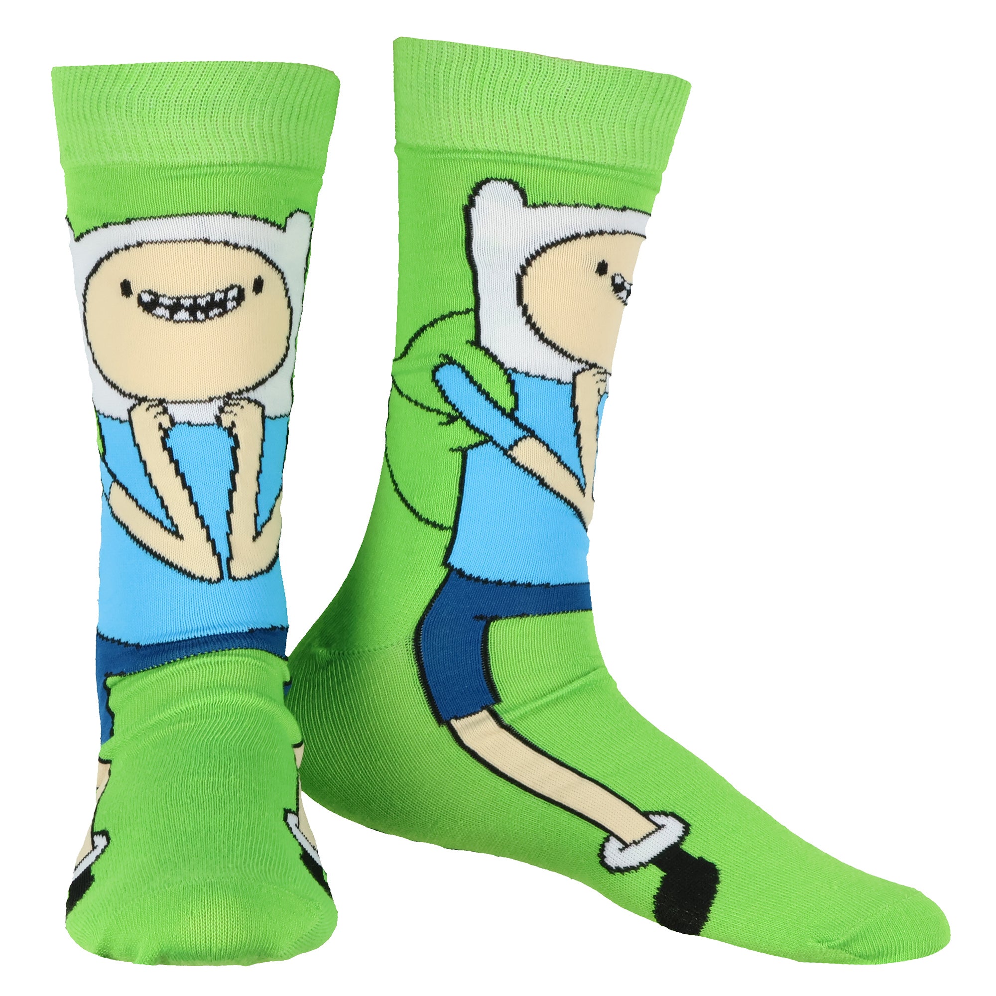 Adventure Time Socks Men's 3 Pairs Jake Finn BMO Mid Calf Crew Sock