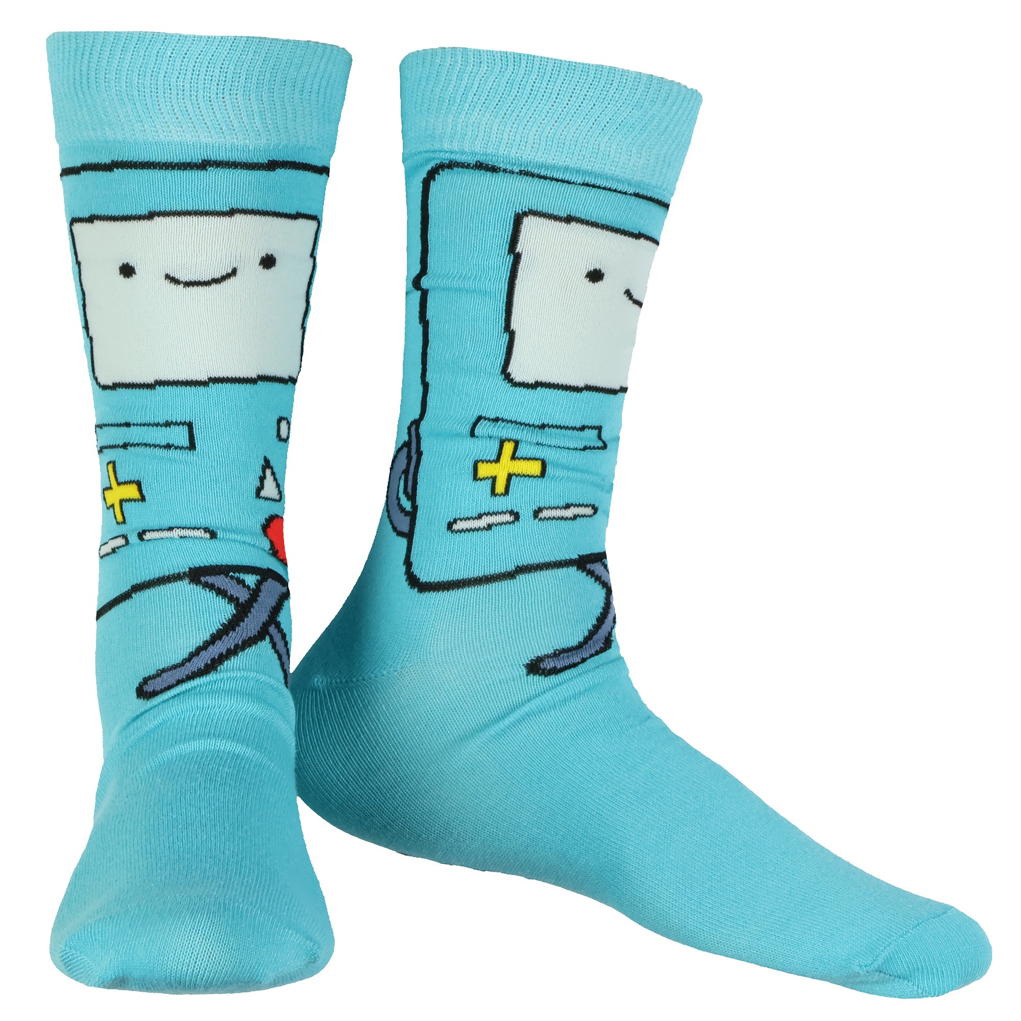 Adventure Time Socks Men's 3 Pairs Jake Finn BMO Mid Calf Crew Sock